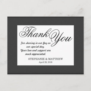 Simple Elegant Black and White Design Postcard