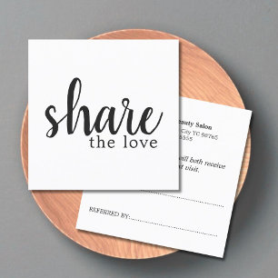 Simple Elegant Black and White Referral Card