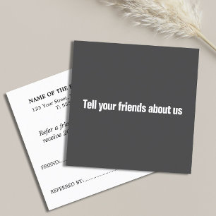 Simple Elegant Black and White Referral Card