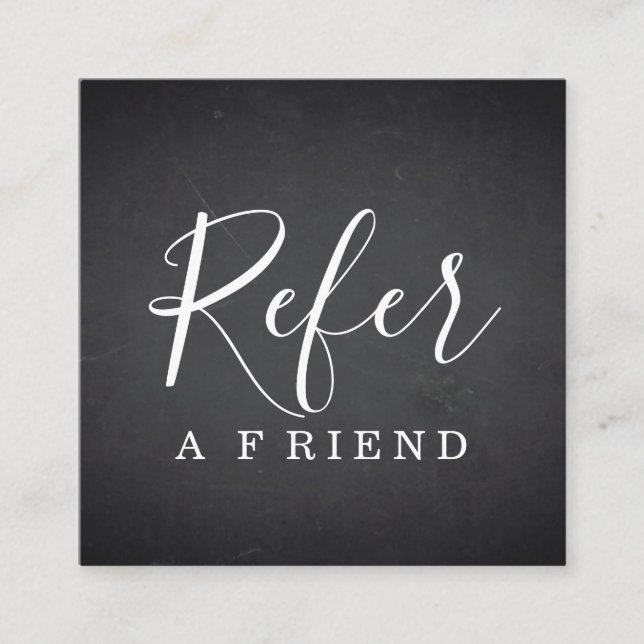 Simple Elegant Black and White Referral Card (Front)