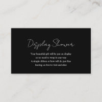 Simple Elegant Black Modern Baby Display Shower