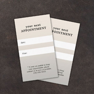 Simple Elegant Black Silver Beauty Appointment