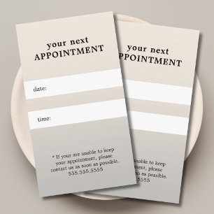 Simple Elegant Black Silver Beauty Appointment Card
