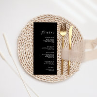 Simple Elegant Black Wedding Dinner