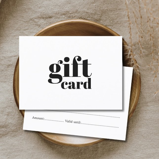 Simple Elegant Black White Beauty Gift Certificate (Creator Uploaded)