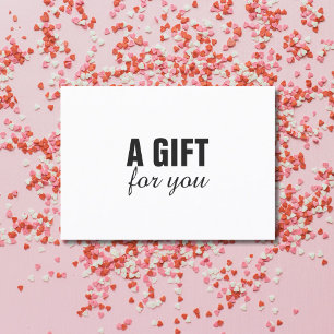 Simple Elegant Black White Beauty Gift Certificate