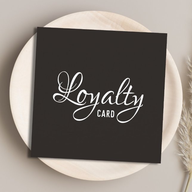 Simple Elegant Black White Beauty Salon Loyalty Card (Creator Uploaded)