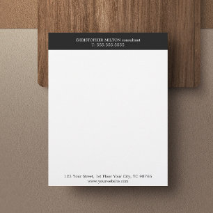 Simple Elegant Black&White Business Custom Letterhead