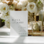 Simple Elegant Black & White Minimalist Wedding  Invitation<br><div class="desc">A refined black and white wedding invitation designed for the modern minimalist. Featuring a clean serif typeface paired with subtle script accents, this invitation is perfect for contemporary, formal, or destination weddings. The simple layout allows your names and wedding details to shine, making it a timeless piece your guests will...</div>