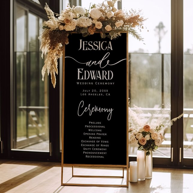 Simple Elegant Black White Modern Minimal Script Poster (Creator Uploaded)