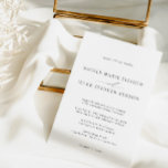 Simple Elegant Black & White Wedding Invitation<br><div class="desc">A seamless fusion of simplicity and elegance, this invitation stands out as an ideal choice for those who appreciate minimalism and style. The interplay of black and white elements crafts a sophisticated and memorable design, accentuating the uniqueness of your special moment. Designed to complement the 'NICOLE' Wedding Invitation Collection, you...</div>