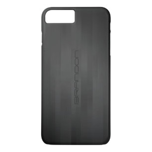 Simple Elegant Black Wood Geometric Pattern iPhone 8 Plus/7 Plus Case