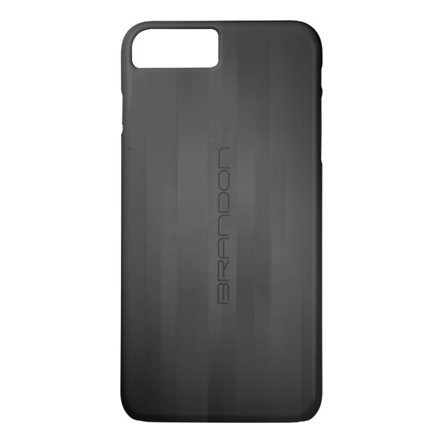 Simple Elegant Black Wood Geometric Pattern Case-Mate iPhone Case (Back)