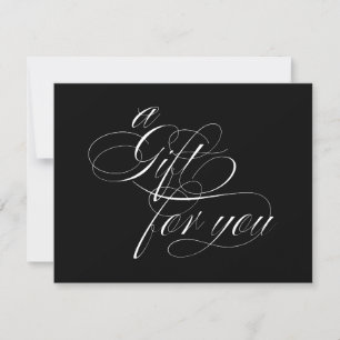 Simple Elegant BlackCalligraphy Gift Certificate