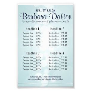 Simple Elegant Blue Bokeh  Photo Print