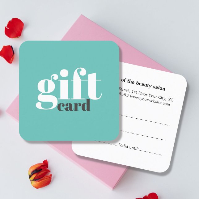 Simple Elegant Blue White Gift Card (Creator Uploaded)