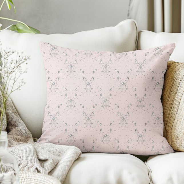 Simple Elegant Blush Pink Glitter Pattern Cushion (Creator Uploaded)