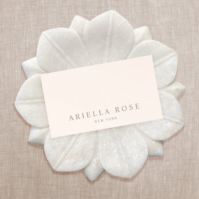 Simple Elegant Blush Pink Professional Minimalist Business Card (Creator Uploaded)