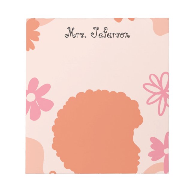 Simple Elegant Boho Teacher Notepad (Front)