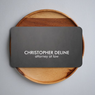 Simple Elegant Bold Texture Grey White Consultant Business Card