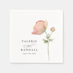 Simple Elegant Botanical Wedding Napkin