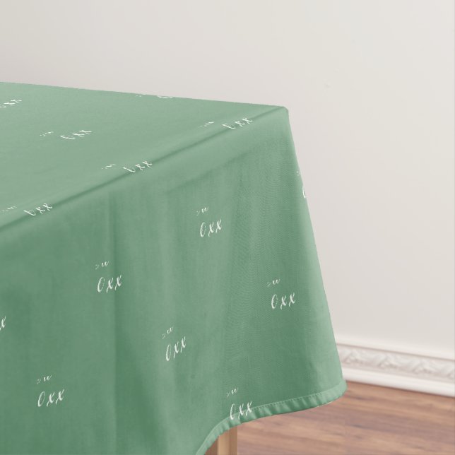 Simple Elegant Bride and Groom Names Wedding Tablecloth (In Situ)