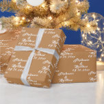 Simple Elegant Bride and Groom Names Wedding Wrapping Paper<br><div class="desc">Simple,  Elegant,  terracotta,  bride and groom names and date wrapping paper. Perfect for Wedding gift.</div>