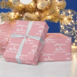 Simple Elegant Bride and Groom Names Wedding Wrapping Paper<br><div class="desc">Simple,  Elegant,  dusty rose,  pastel pink,  bride and groom names and date wrapping paper. Perfect for Wedding gift.</div>