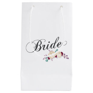 Simple & Elegant Bride Floral   Gift Bag