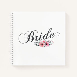 Simple & Elegant Bride Pink Floral   Notebook
