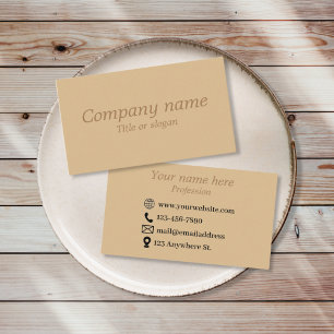 Simple elegant brown Business Card