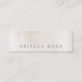 Simple Elegant Brushed White Marble Professional Mini Business Card (Front)