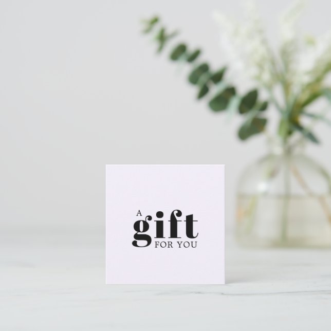 Simple Elegant Business Gift Loyalty Card (Standing Front)