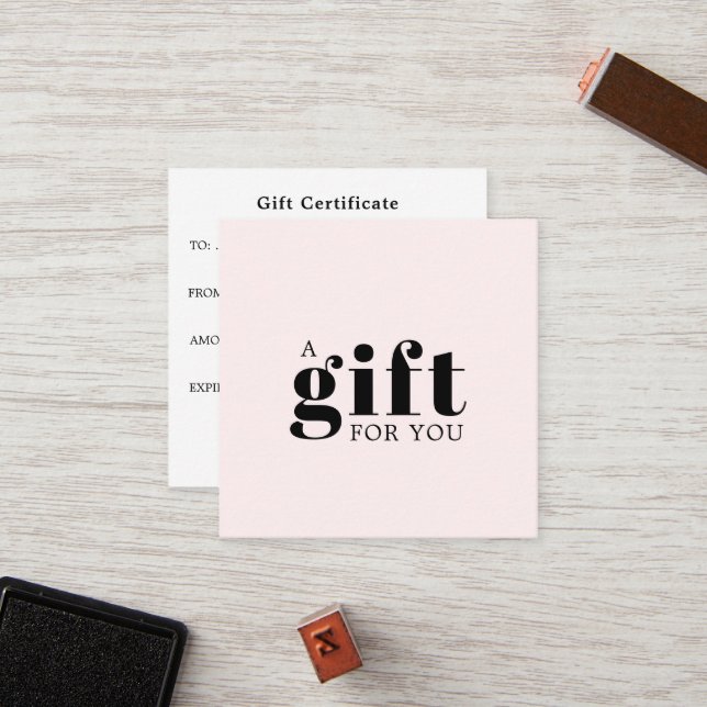 Simple Elegant Business Gift Loyalty Card (Front/Back In Situ)