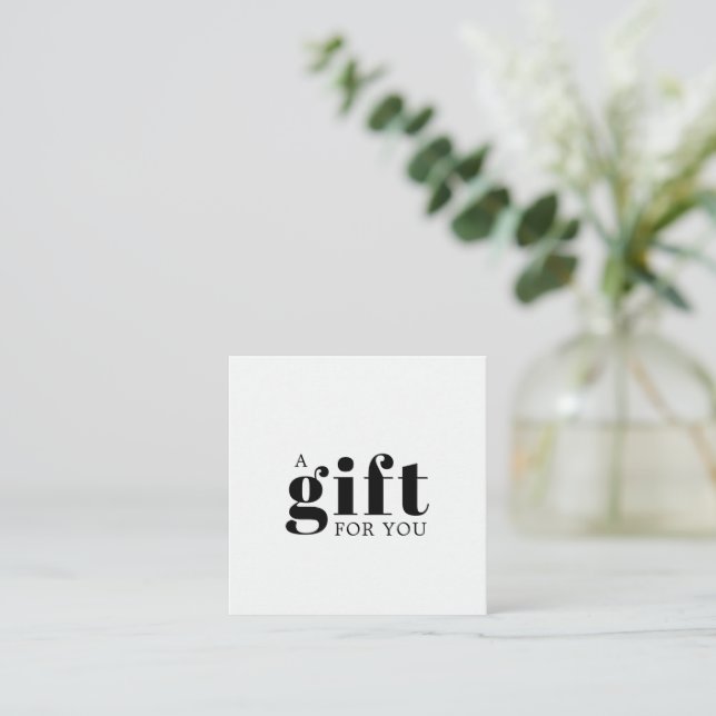  Simple Elegant Business Gift Loyalty Card (Standing Front)