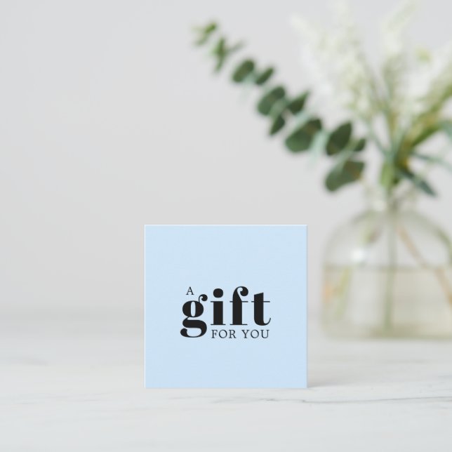 Simple Elegant Business Gift Loyalty Card (Standing Front)