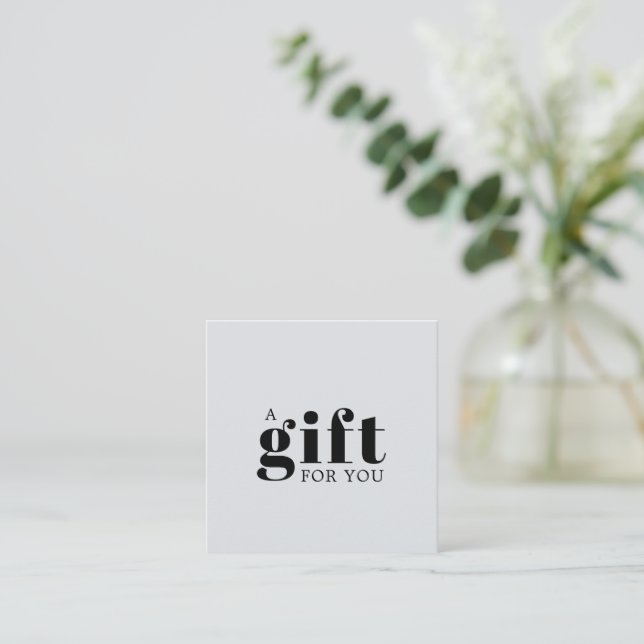  Simple Elegant Business Gift Loyalty Card (Standing Front)