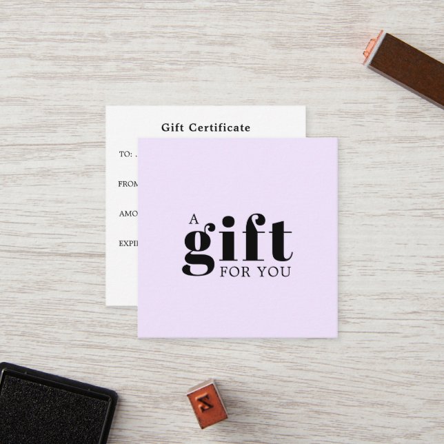 Simple Elegant Business Gift Loyalty Card (Front/Back In Situ)