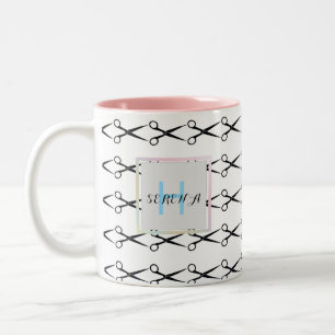 Simple elegant business light beauty salon Two-Tone coffee mug