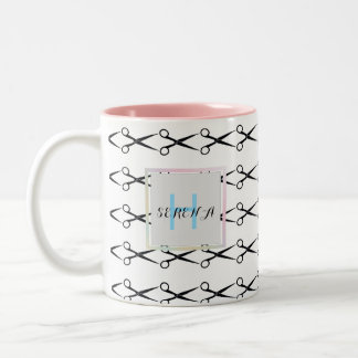 Simple elegant business light beauty salon Two-Tone coffee mug