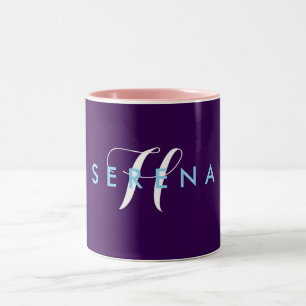 Simple elegant business light beauty salon Two-Tone coffee mug