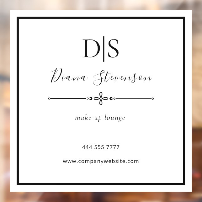 Simple Elegant Business Salon Name Initial White (Sheet 2)