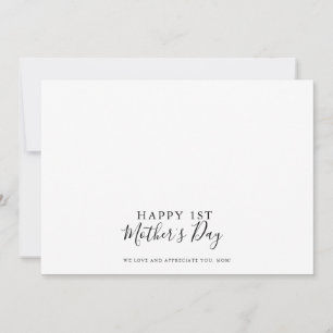 Simple Elegant Calligraphy 1st Mother's Day Card