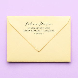 Simple Elegant Calligraphy Modern Return Address Rubber Stamp