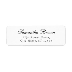 Simple Elegant Calligraphy Return Address Label