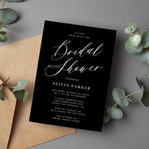 Simple elegant calligraphy script bridal shower