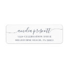 Simple Elegant Calligraphy Script Return Address