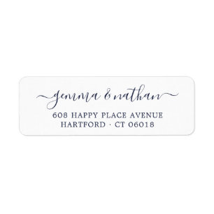 Simple Elegant Calligraphy Script Return Address Return Address Label