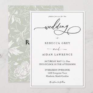 Simple Elegant Calligraphy Script Wedding Invitati Invitation