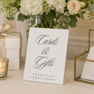 Simple Elegant Cards and Gifts Pedestal Sign